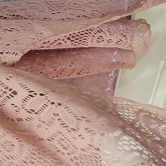 So Lace Peach Kimono One Size - Picture 4 of 5